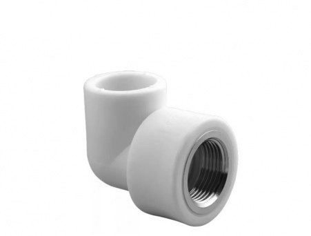 Угольник комбинированный с наружной резьбой 25х3/4' мм (белый)