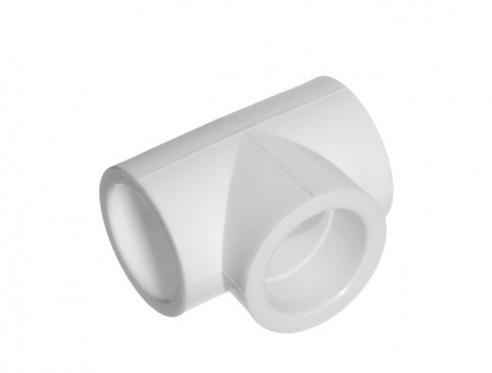 Тройник комбинированный с внутренней резьбой 20х3/4х20мм (белый)