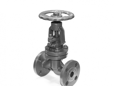 Вентиль запорный проходной фланцевый 15с22нж(п) стальной Ду 15; Ру 63; Т-400 (вд, п)