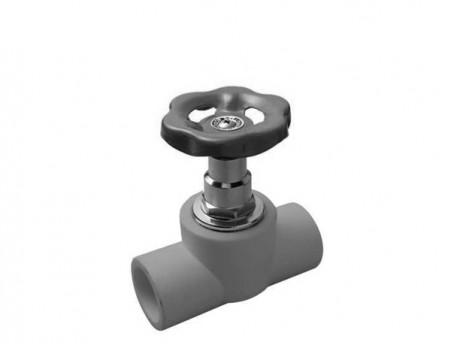 Проходной вентиль 32х1мм 90гр. серый