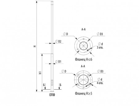 Опора освещения ОПф
