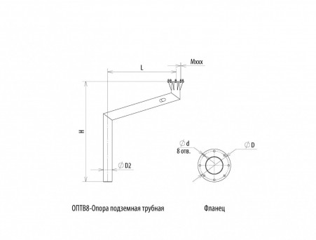 Подземная закладная опора ОПТВ8